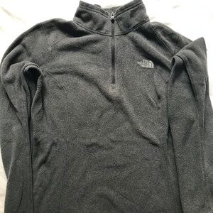 North Face Grey Women's Full-zip Fleece Outerwear
